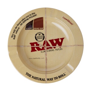 RAW - METAL ROUND ASHTRAY W/MAGNET - RAW