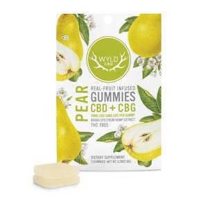 WYLD - WYLD - Pear - CBD + CBG Gummy - 40mg CBD + 20mg CBG - 2pc - (THC FREE)