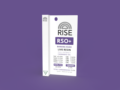 RISE - Rise-RSO+-Banana Kush-Extract-Cannabis Oil-THC 71.29-1G