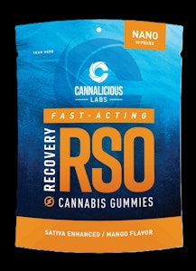 CANNALICIOUS LABS - RSO Recovery Gummy - Mango - Sativa - High Dose