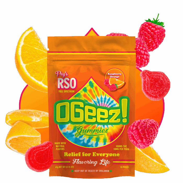 [REC] OGeez | Peg's Raspberry Orange RSO | 100mg/10pk