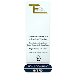 TEAM ELITE GENETICS - Team Elite Genetics - Live Rosin - Banana Taffy - RTU - 0.5g