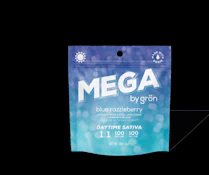 Grön | Blue Razzleberry Mega 1:1 (CBG:THC) Daytime - 100mg Edible