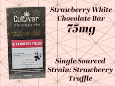 Cultivar Chocolates | Strawberry Fields White Chocolate Bar | 100MG