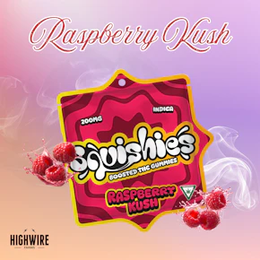 Squishies Hash Rosin Gummies Raspberry Kush 200mg