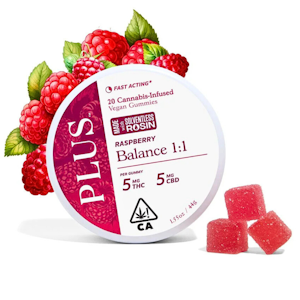 PLUS - Raspberry Balance Rosin Gummies 