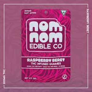 Nom Nom - Nom Nom Edible Co. | Raspberry Beret | 200mg Live Resin Gummies