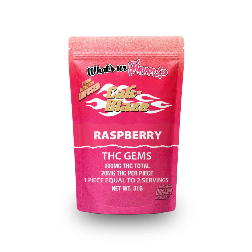 Cali-Blaze - Raspberry 200mg Gummies (10x20mg) - CALI-BLAZE Main Image