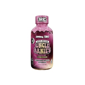 UNCLE ARNIE'S - Uncle Arnie's Raspberry Lemonade Live Resin Infused Beverage 100mg 8oz