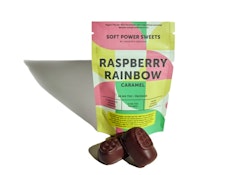 Raspberry Rainbow Caramel | Chocolate Covered Caramels | 20mg/2 Pieces