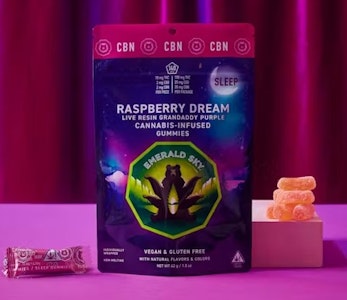 Emerald Sky - Emerald Sky Raspberry Dream SLEEP Gummies 10:2:2
