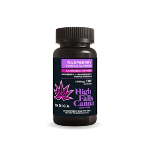 HIGH FALLS CANNA - Raspberry Purple | Gummies | 100mg/20 Pieces | High Falls Canna