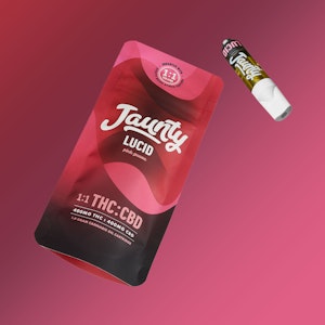 JAUNTY - Jaunty - Lucid (Pink Guava) 1:1 THC:CBD  - 1g Cart