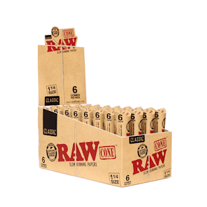RAW - Classic Cones - 6pk - 1 1/4"