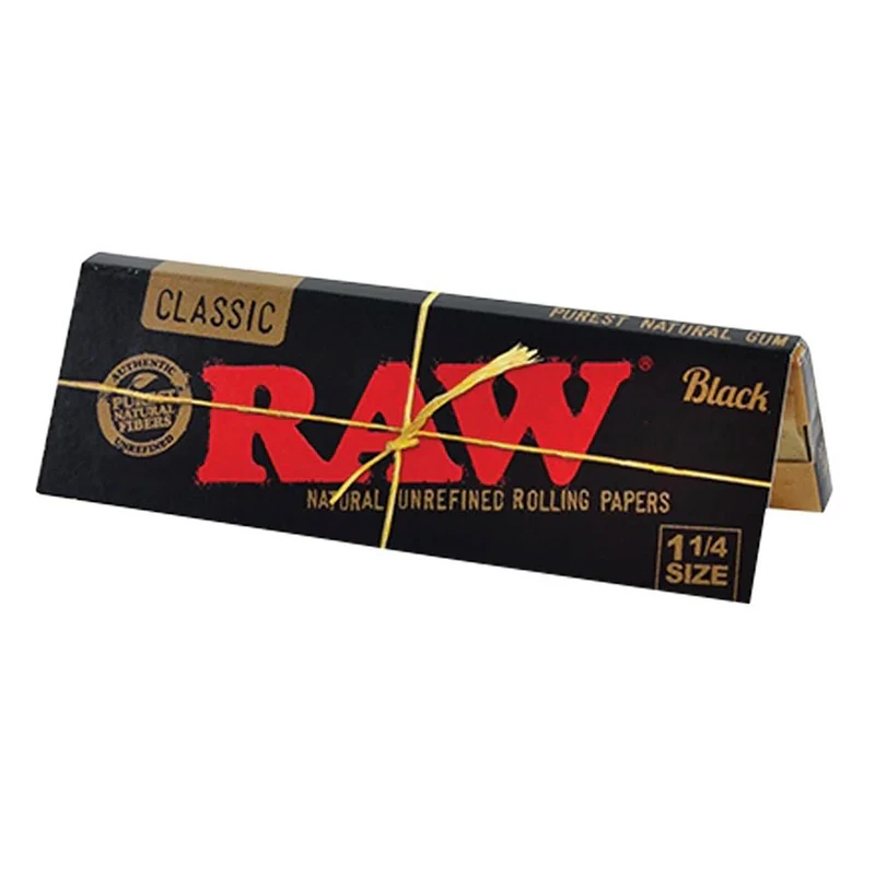 Raw - 1 1/4 Black Classic Papers - Accessories - Raw Main Image