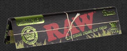 RAW | Organic Hemp Black Rolling Papers | KING size SLIM | 32 ct.