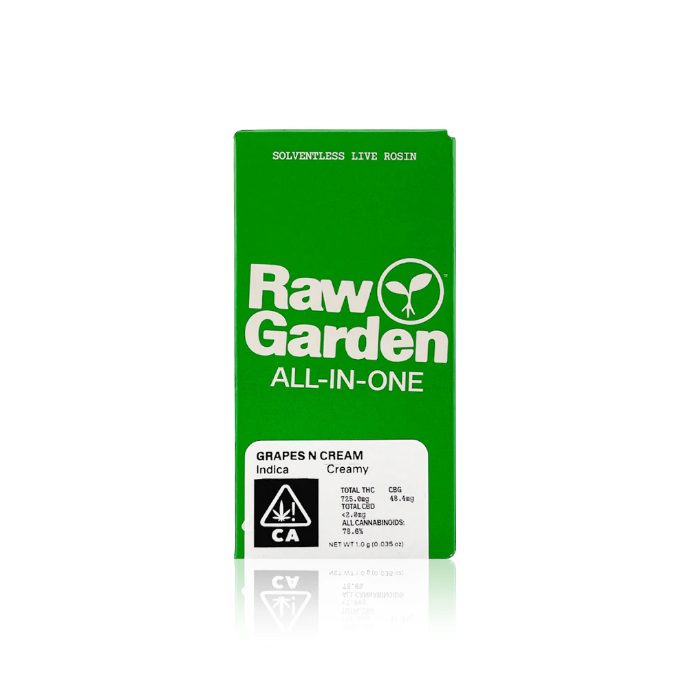 Raw Garden - RAW GARDEN - All in one - Grapes N Cream - Live Rosin - 1G Main Image