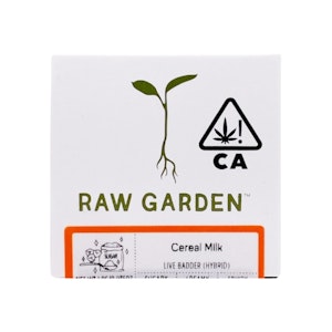 RAW GARDEN - LIVE BADDER - CEREAL MILK 1G - RAW GARDEN