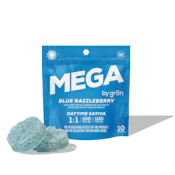 Mega Pearl |  Blue Razzleberry 1:1 CBG/THC | 100mg/10pk Soft Chews