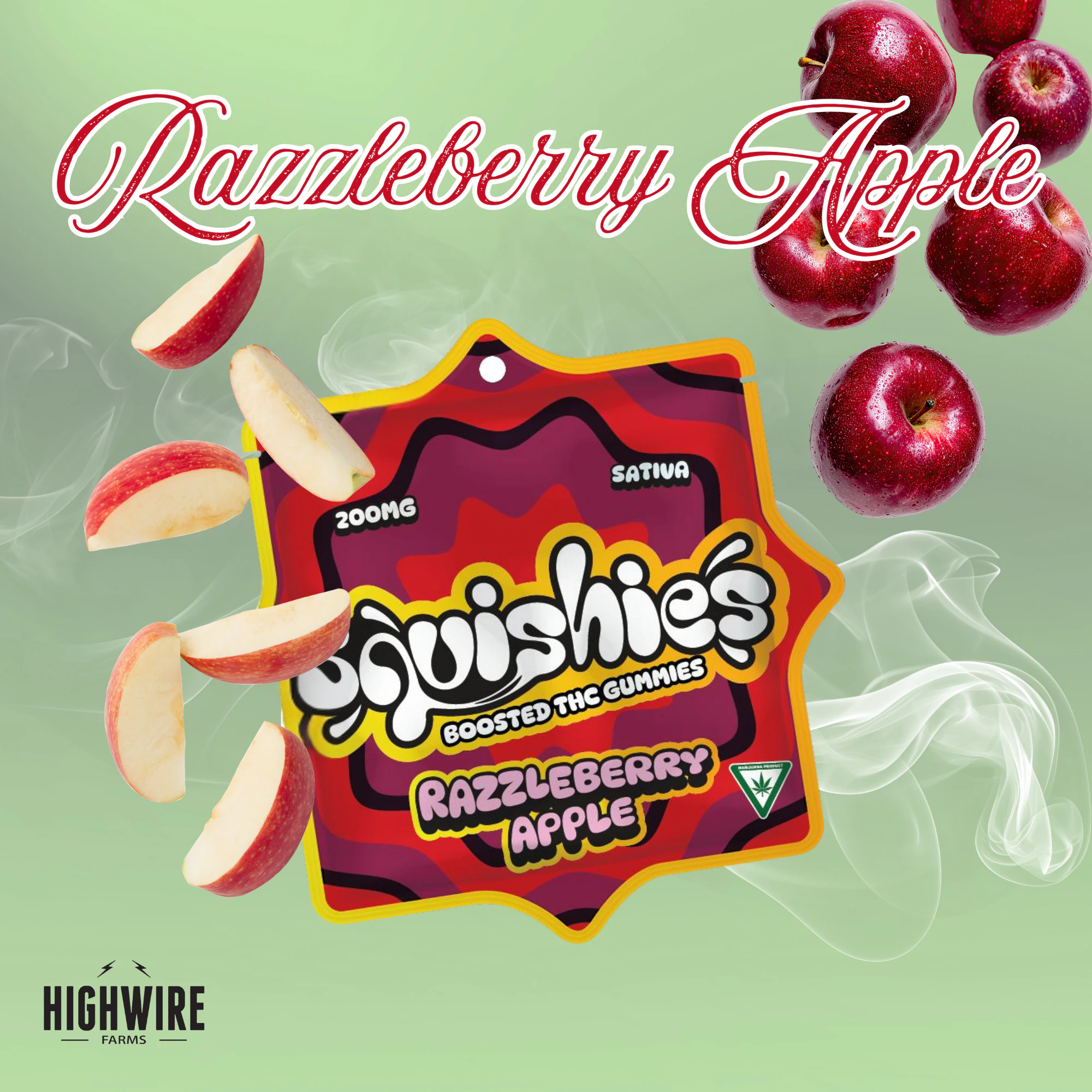Party Favors - Squishies Hash Rosin Gummies Razzleberry Apple 200mg Main Image