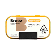 Extra Strength Recover Tablet Tin | 50pk 20mg CBD | Breez