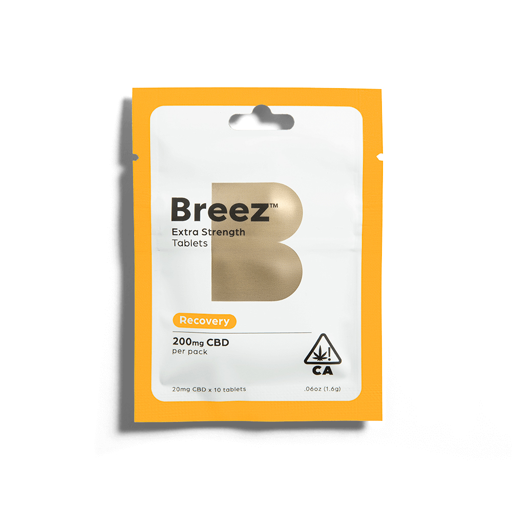 Breez Extra Strength Recovery CBD Tablets 10-Pack 200mg