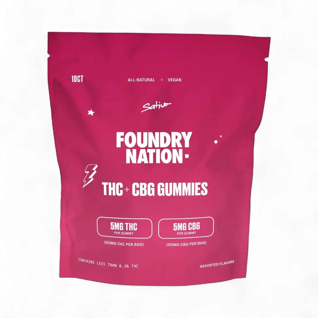 FOUNDRY NATION - THC + CBG Gummies (Sativa) 10ct  Main Image