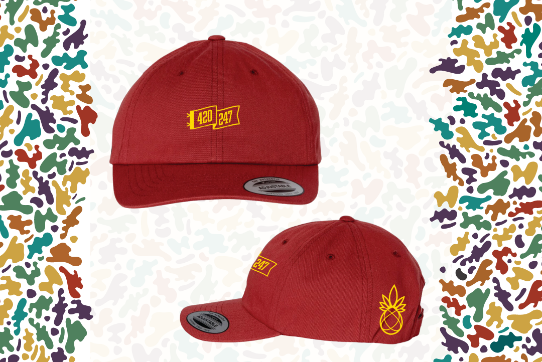 * 420/247 Dad Hat (RED) - Humble Root picture