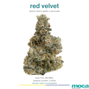 MOCA Flowers - 1/8th Mylar Bag - Red Velvet