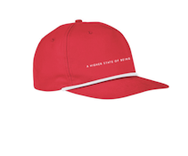 Cannabicity Apparel | Slogan 5 Panel Golf Cap | Red 