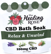 The Healing Rose | Relax & Unwind CBD Bath Soak | 100mg CBD