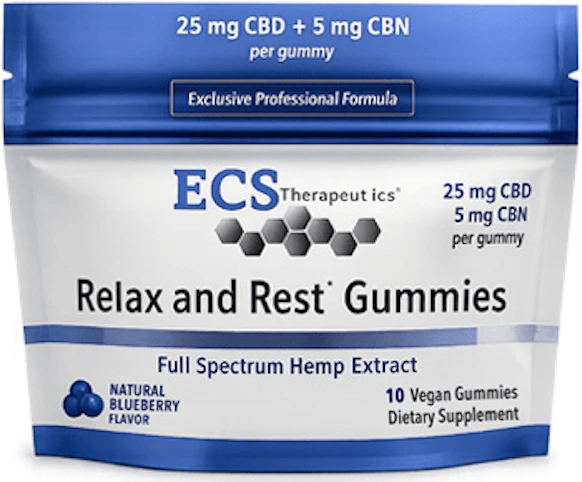 ECS THERAPEUTICS - -Relax and Rest- 250mg | Full Spectrum Hemp Extract (CBD Gummies) | ECS Therapeutics