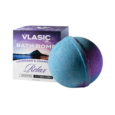 Vlasic - -Lavender & Chamomile- Relax 200mg | (CBD Bath Bomb) - File Cabnet 4