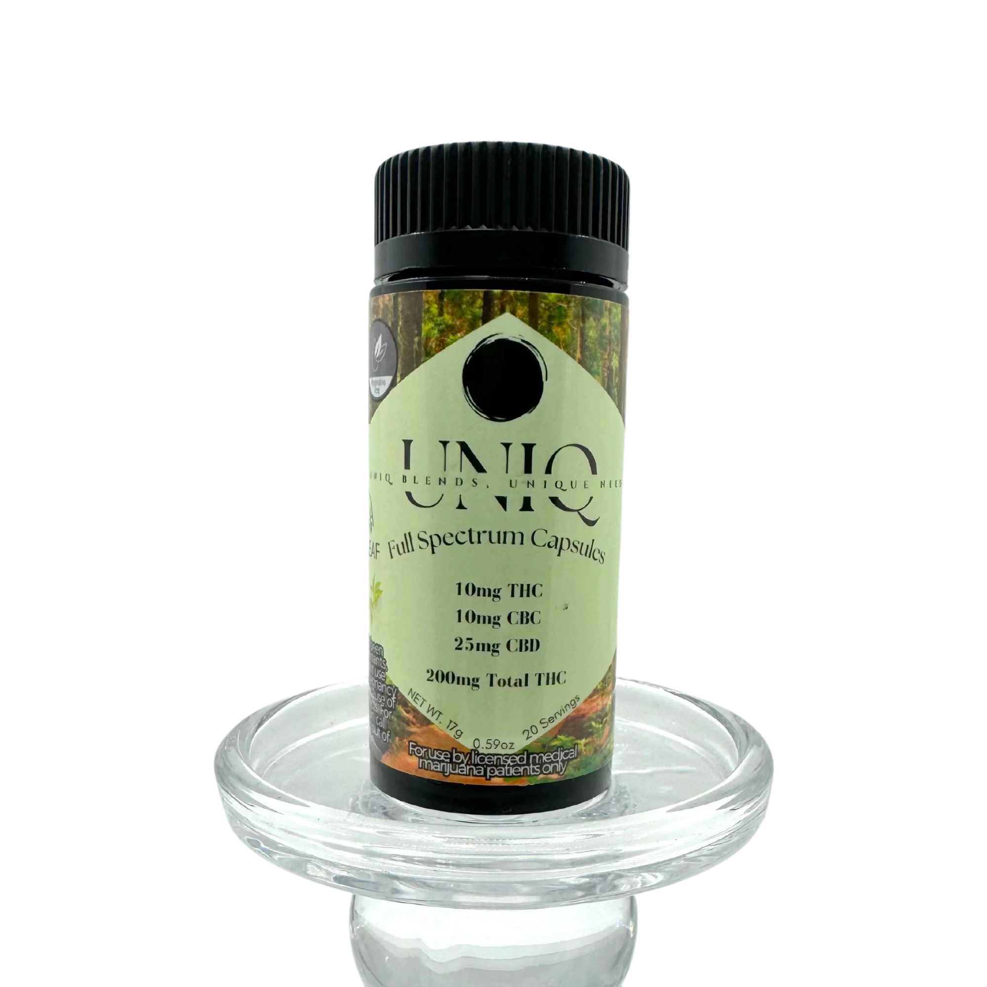 Uniq - Releaf 1:1:2 (200mg) 10mgTHC:10mgCBC:25mgCBD Capsules Main Image