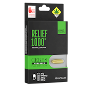 Relief 1000 Capsules - Edible - Ceres - 3mg THC/1000mg CBD/50mg CBG/50mg CBN