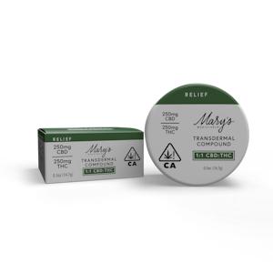 MARY'S MEDICINALS - Relief Transdermal Compound - 1:1 CBD:THC - 250mg - Mary's Medicinals