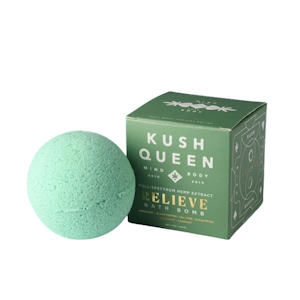 Kush Queen Bath Bomb - 73mg 2:1 THC:CBD Relieve Lemon OZ Kush Bath Bomb - Kush Queen