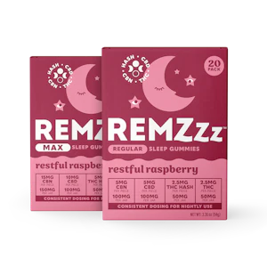 REMZzz - REMZzz - Restful Raspberry - Hash Infused Gummies - 100mg 20pk