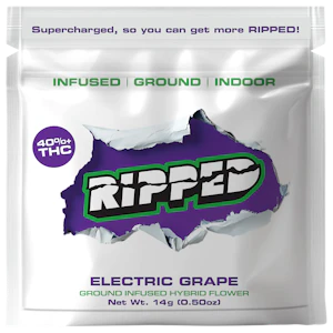 Ripped - Electric Grape | Infused Pre-ground Flower | 14g | Ripped
