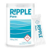 Ripple PURE 10mg Unflavored Water THC Packets-