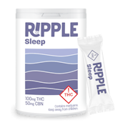 Ripple Sleep 10mg Unflavored Water THC Packets