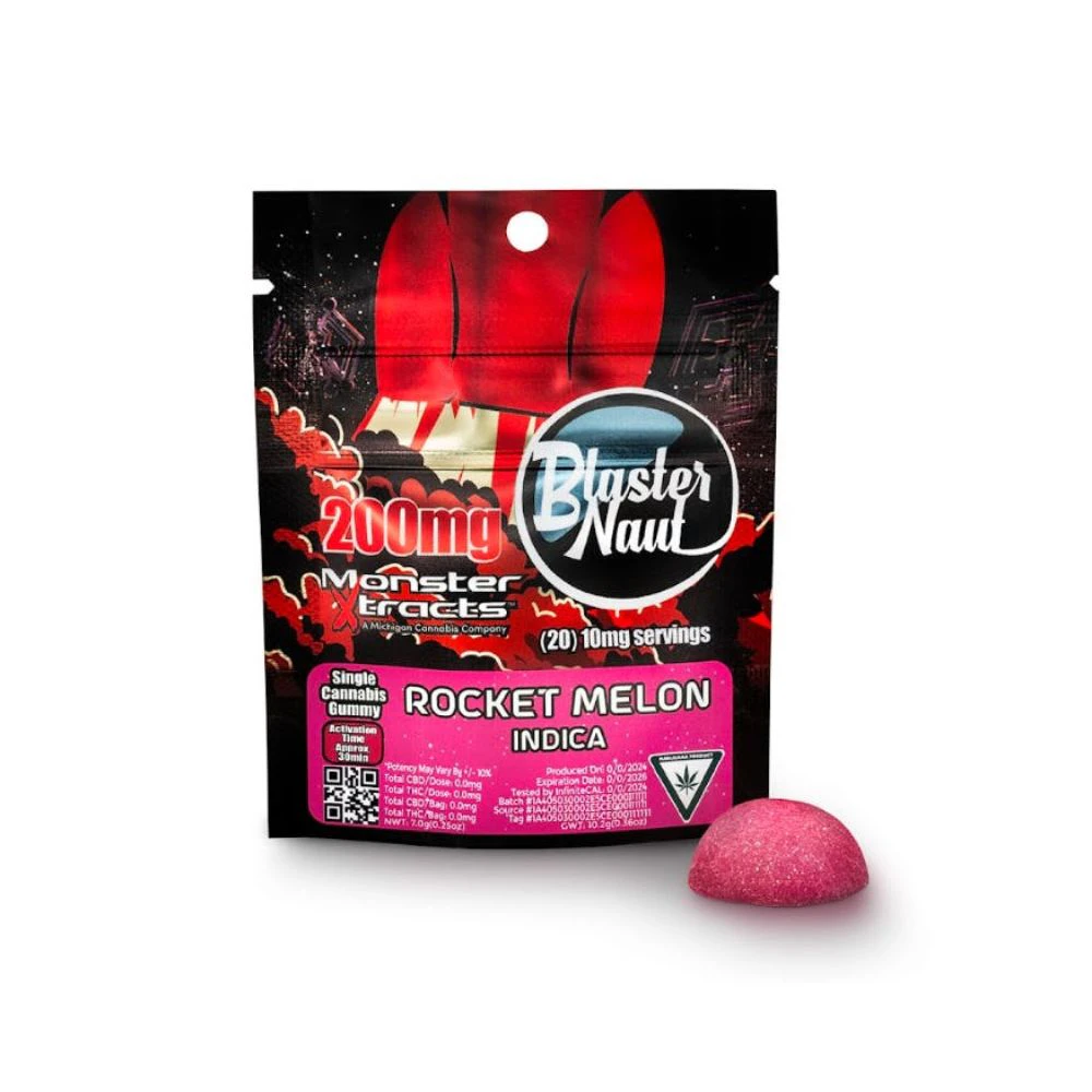 Monster Xtracts - Rocket Melon Blaster Naut 200mg Gummy (1x200mg) - MONSTER XTRACTS Main Image