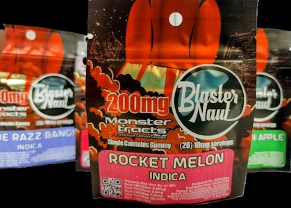MONSTER XTRACTS - ROCKET MELON 200MG BLASTERNAUT GUMMY- MONSTER X