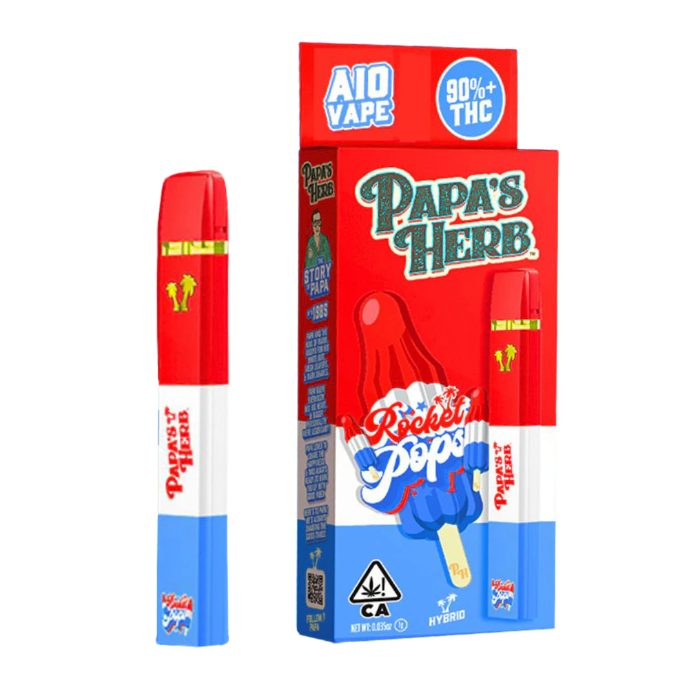Papa's Herb - Papa's Herb - 1g AIO Vape - Rocket Pops Main Image