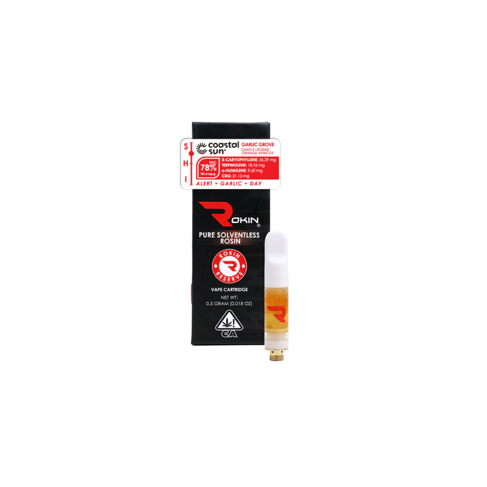 Rokin Cannabis - Rokin | Reserve Rosin | Garlic Grove | Cartridge | Sativa | 0.5g Main Image
