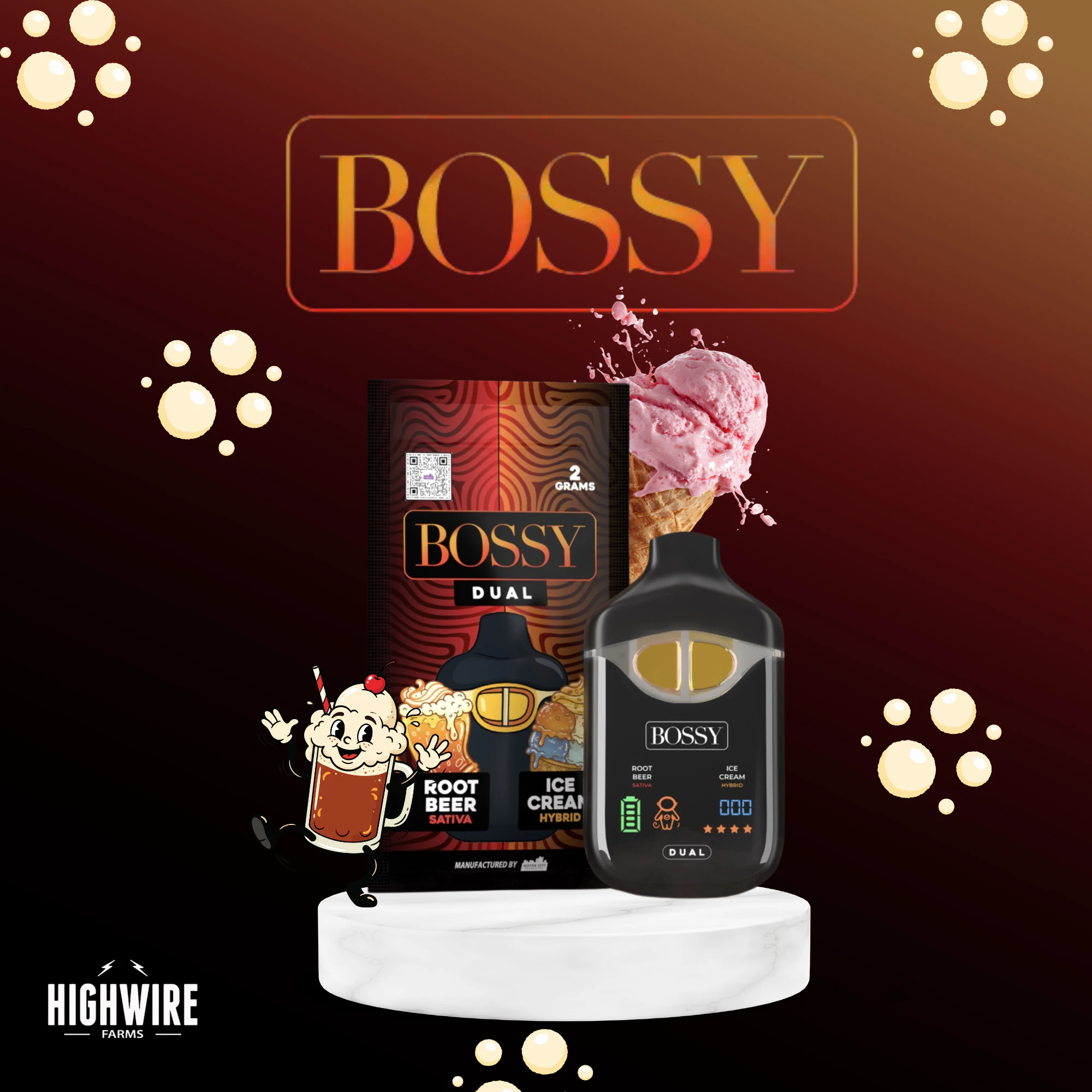 Bossy - Bossy Dual Chamber Disposable Root Beer X Ice Cream 2g Main Image