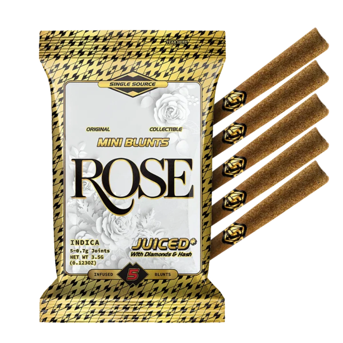 Sluggers Hit - Rose (I) | .7g 5pk Mini Blunts Infused Prerolls | Sluggers Hit Main Image