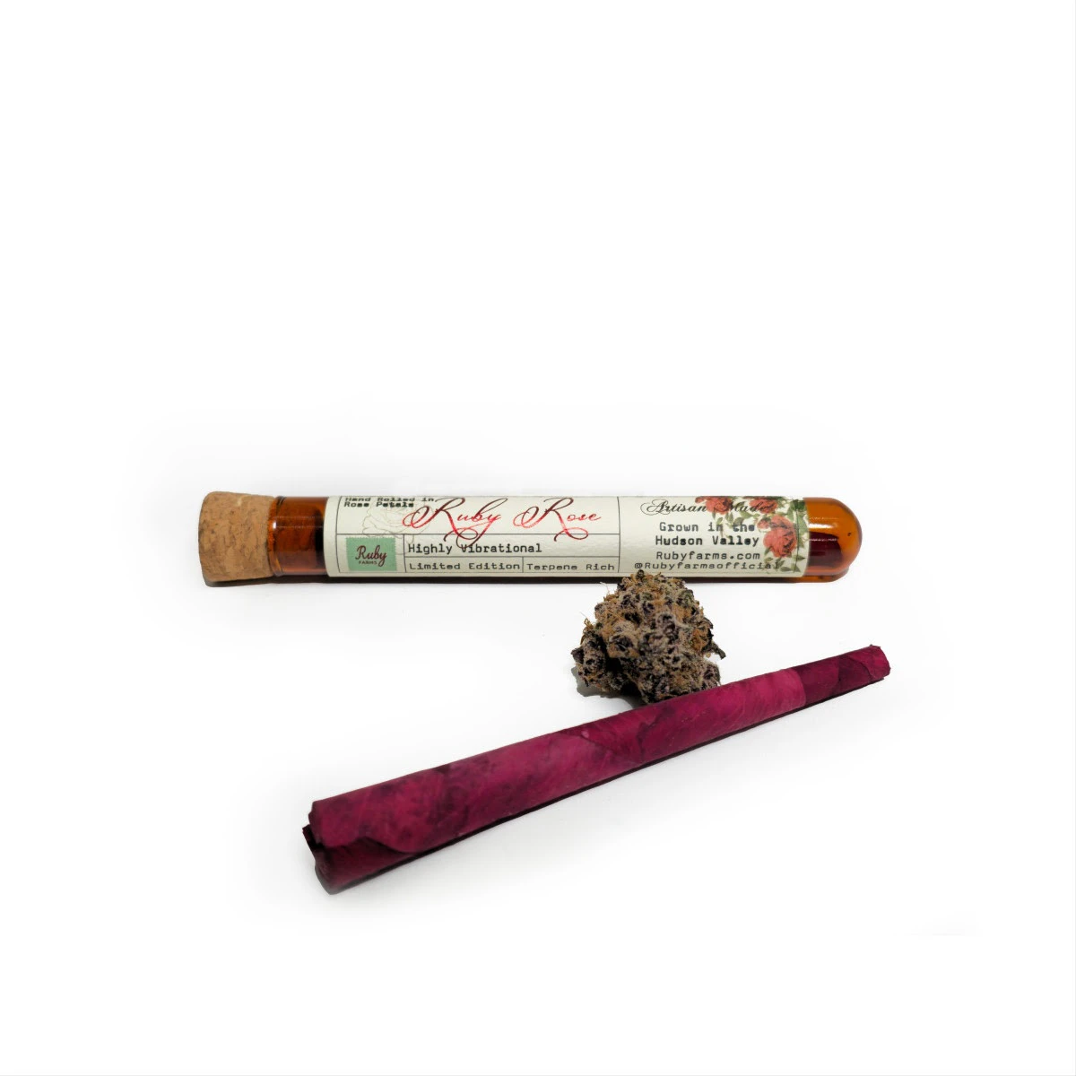 Ruby Farms - White Widow | Rose Petal Infused Pre-Roll | 1.5g | Ruby Farms Main Image