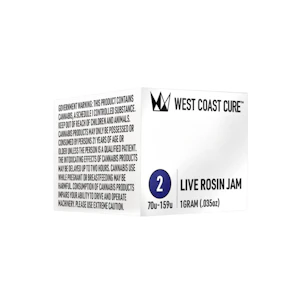 West Coast Cure - Banana Punch | 1g Tier 2 Live Rosin Jam | West Coast Cure