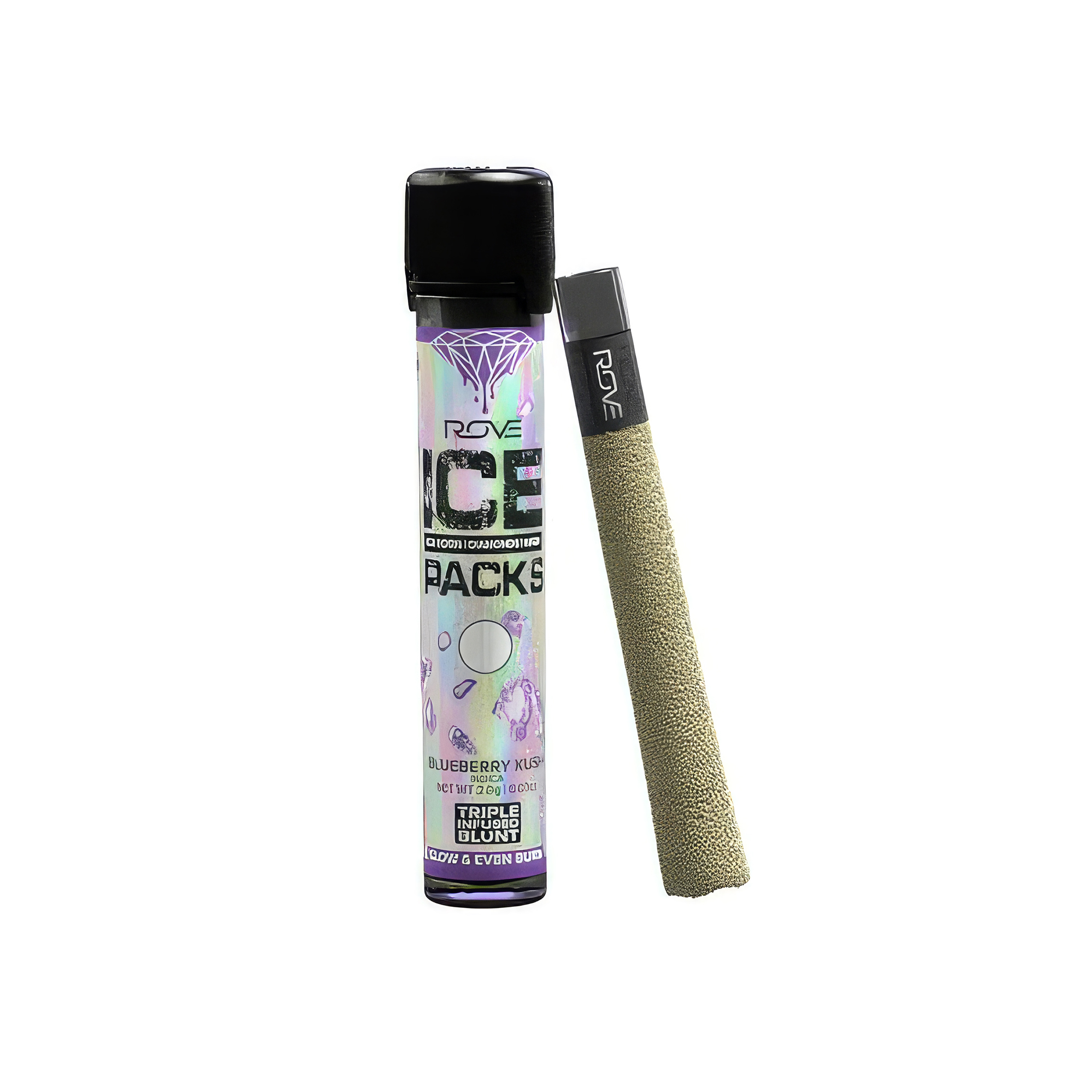 Rove Ice Pack Blueberry Kush Rosin Diamond Hash Infused Blunt 2.0g